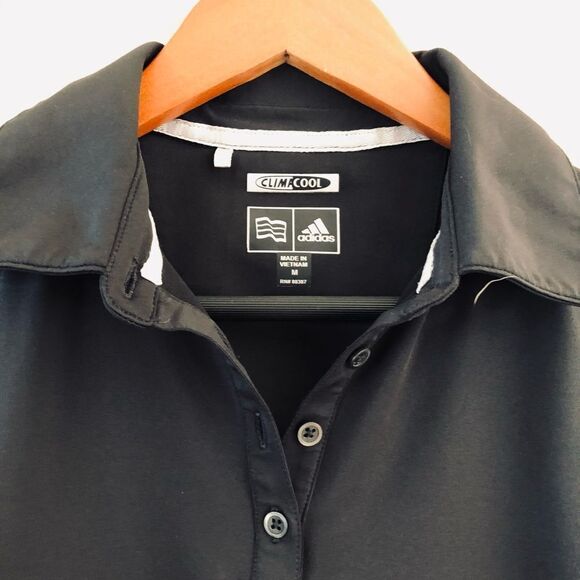 Adidas ClimaCool Black Polo Shirt M - Picture 3 of 4